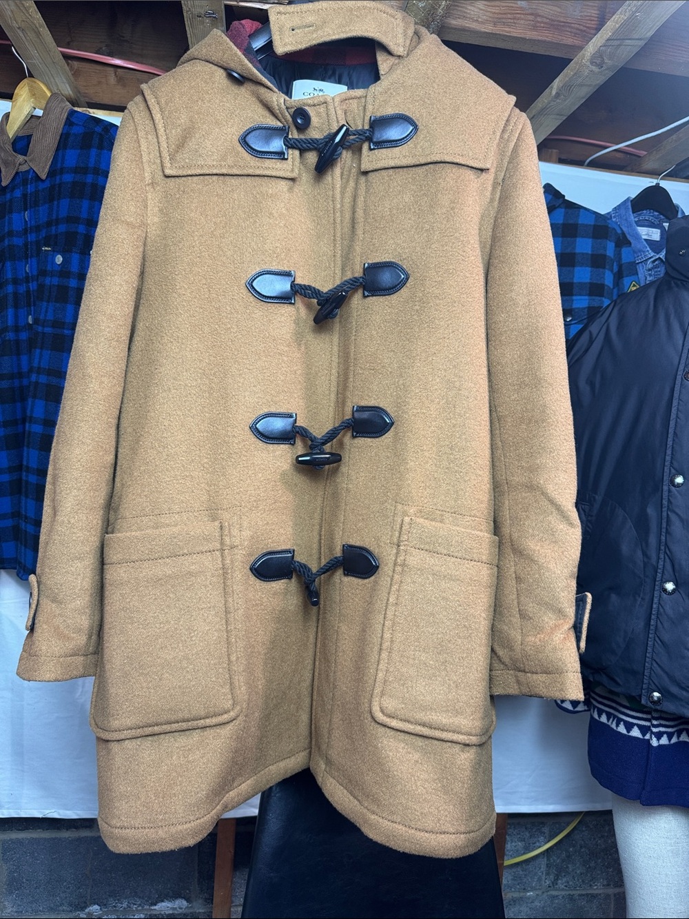 Coach Men's Camel Toggle Duffle Coat